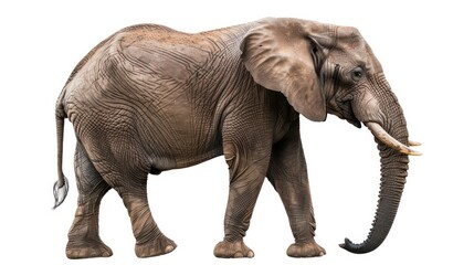 Obraz premium African Forest Elephant on white background 