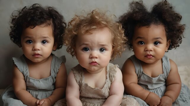 nice three children portrait 