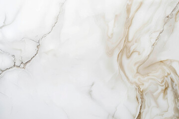 Fototapeta premium A white marble wall with a brown swirl pattern
