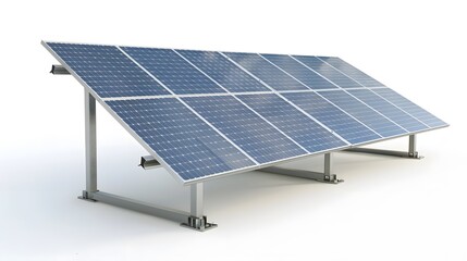 Solar Panel isolated on white background. 3D render
