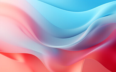 Naklejka premium abstract background with smooth lines in blue, pink and orange colors