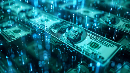 digital business financial transaction, cash flow in business, secure finance network, business finance concept photo