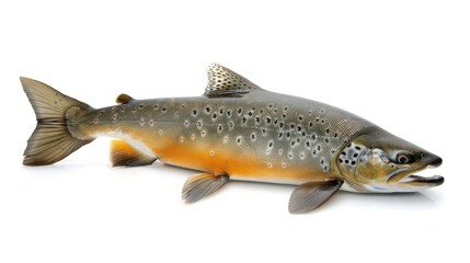 Naklejka premium Bull Trout clearly photo on white background 