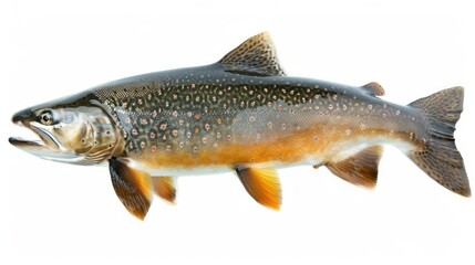 Obraz premium Bull Trout clearly photo on white background