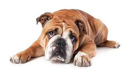 Obraz premium Bulldog clearly photo on white background
