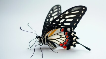 Obraz premium Butterfly clearly photo on white background 