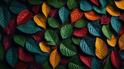 colorful leaf seamless abstract background