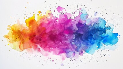 Fototapeta premium Vibrant Watercolor Blob Design with Mixed Colours