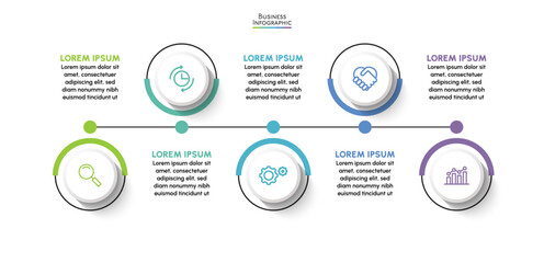 Business data visualization. timeline infographic icons designed for abstract background template milestone element modern diagram process technology digital marketing data presentation chart Vector