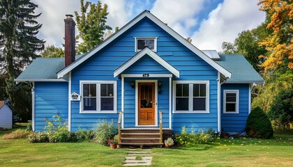 Architectural detail of a small house with sharp focus, perfect for design inspiration.