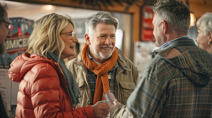 Obraz premium 2024 U.S. Presidential Primary Candidate Meet-and-Greet Event