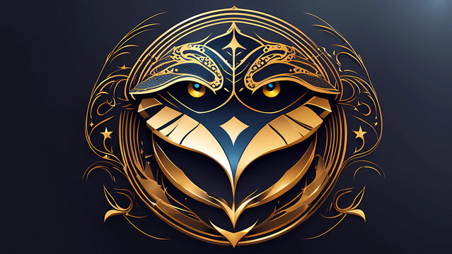 snake head symbol and vector,Generative AI