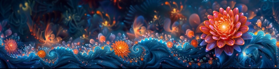 A vibrant, psychedelic abstract background.