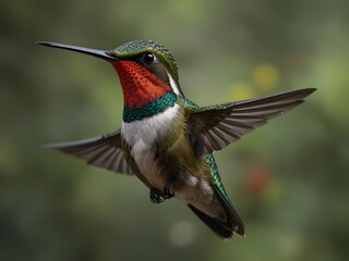 Hummingbirds in the wild in Ecuador.