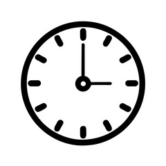 Icon vector illustration of a clock that represents timekeeping. Suitable for any purpose.