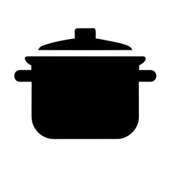 Icon vector illustration of a cooking pan representing culinary activities and food preparation, suitable for any purpose.