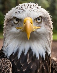 Obraz premium a bald eagle with a yellow beak