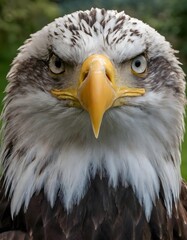 Obraz premium a bald eagle with a yellow beak