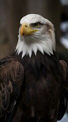 Obraz premium a bald eagle with a yellow beak
