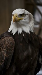 Obraz premium a bald eagle with a yellow beak