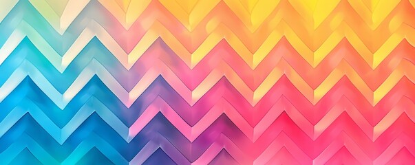 Colorful chevron pattern with gradient hues