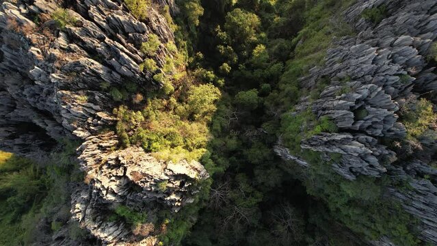 Aerial view of the mountains in Phitsanulok province, central Thailand. Noen Maprang. เนินมะปราง. District.