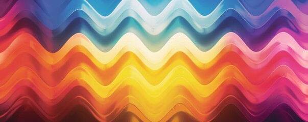 Colorful wavy abstract background with gradient hues, vibrant digital art concept