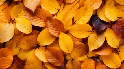 Detailed highresolution texture of vibrant autumn leaves on a tree, ideal for fall foliage concept designs.