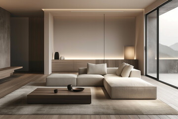 Modern Minimalist Living Space