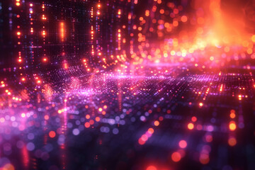 Fototapeta premium Digital background for tech, AI, neural networks, data, audio, graphics