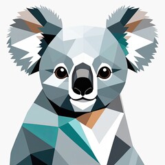 Geometric Cuteness, a koala's face