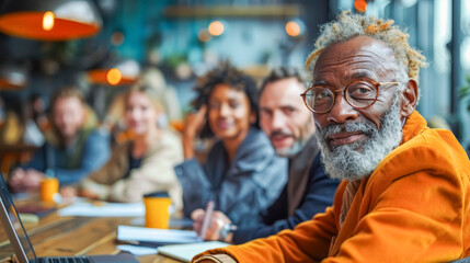 Team Brainstorming Session: Creative Ideas Flow in Modern Office