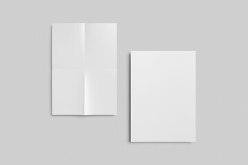 Blank A4 Flyer Mockup