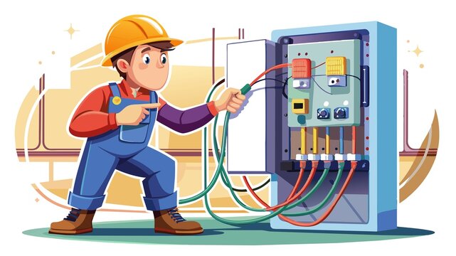 Ensure peace of mind with professional electrical care. A licensed electrician repairs an electrical switchboard for optimal safety.
