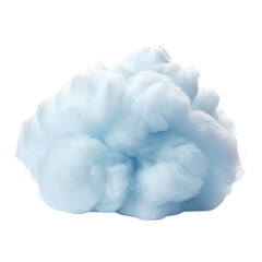 Soft, fluffy blue cotton candy resembles a cloud. Perfect for themes of sweetness, clouds, softness, and lightness in design and decor.