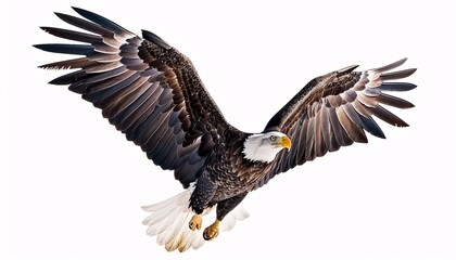 Majestic Bald Eagle Soaring on Independence Day