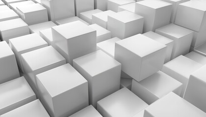 3d background with white cubes