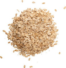 Natural Flakes of Oat in a Pile - Ready to use PNG Cutout Premium Isolated Image