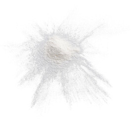 a premium isolated cutout image of a stack fine white powder of flour