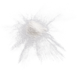 a premium isolated cutout image of a stack fine white powder of flour