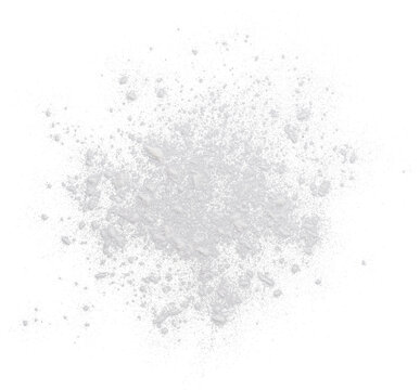 a premium isolated cutout image of fine white powder of flour in the style of pizza making