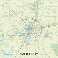 Salisbury, Maryland, United States map poster art