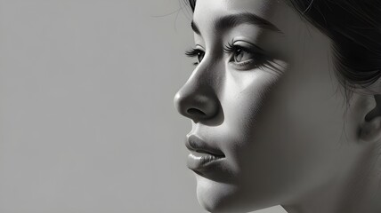 Fototapeta premium black and white portrait of a person