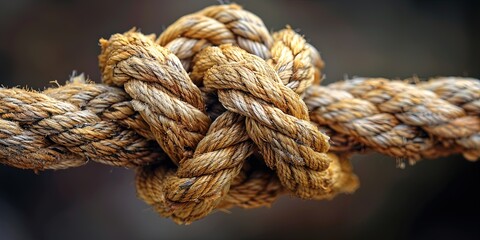 The tight knot, its coils and loops form a secure bond as a symbol of trust and faith. Generative AI