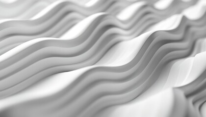Obraz premium 3D wavy Light White Background