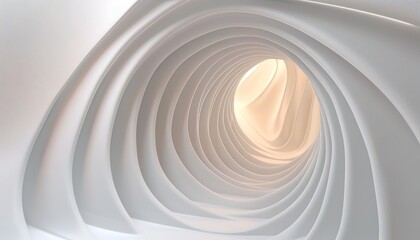 Obraz premium 3D wavy circle White Background