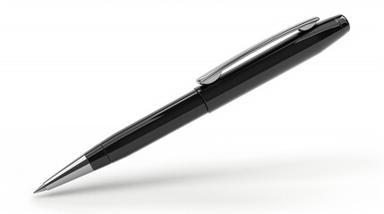 a modern ballpoint pen isolated on white

