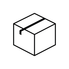 icon box package vector design outline style