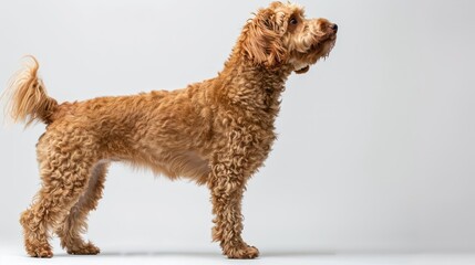 barbet dog wallpaper isolated on a neutral background, very photographic and professional
