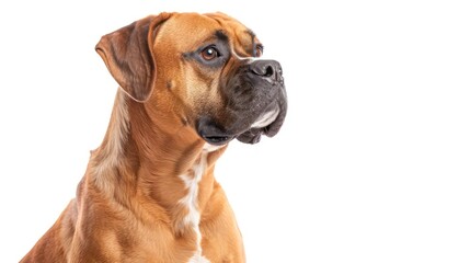 Obraz premium boxer dog wallpaper isolated on a neutral background, very photographic and professional 